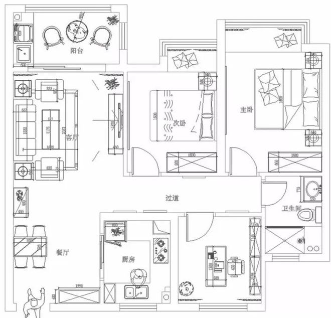 亿百体育：118㎡三室两厅北欧风暖意融融原木家具添温馨充满自